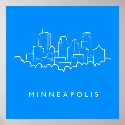 Minneapolis, Minnesota Skyline Poster (Voorkant)