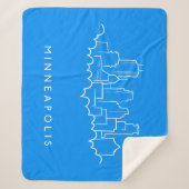 Minneapolis, Minnesota Skyline Sherpa Deken (Voorkant)