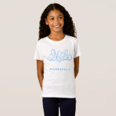 Minneapolis, Minnesota Skyline T-shirt (Voorkant volledig)