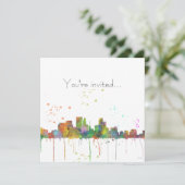 MINNEAPOLIS, MINNESOTA SKYLINE - Uitnodiging (Staand voorkant)