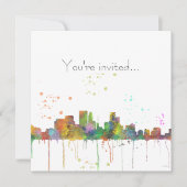 MINNEAPOLIS, MINNESOTA SKYLINE - Uitnodiging (Voorkant)