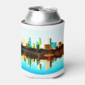 Minneapolis Minnesota Skyline van Jon Baran Blikjeskoeler (Blikje Voorkant)