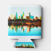 Minneapolis Minnesota Skyline van Jon Baran Blikjeskoeler (Achterkant)