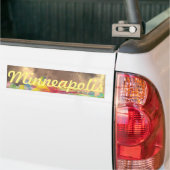 MINNEAPOLIS, MINNESOTA SKYLINE WB1 - BUMPERSTICKER (Op Truck)
