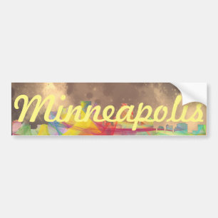 MINNEAPOLIS, MINNESOTA SKYLINE WB1 - BUMPERSTICKER