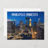 Minneapolis Minnesota Souvenir Travel Briefkaart (Voorkant / Achterkant)