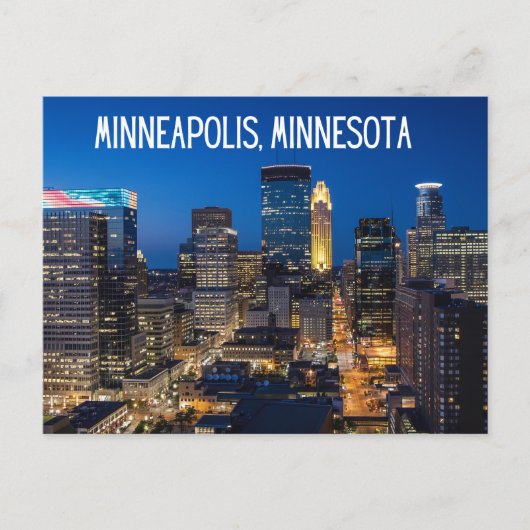 Minneapolis Minnesota Souvenir Travel Briefkaart (Voorkant)