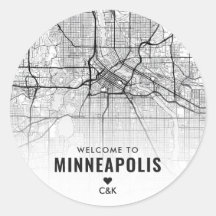 Minneapolis, Minnesota Stadsplattegrond | Bruiloft