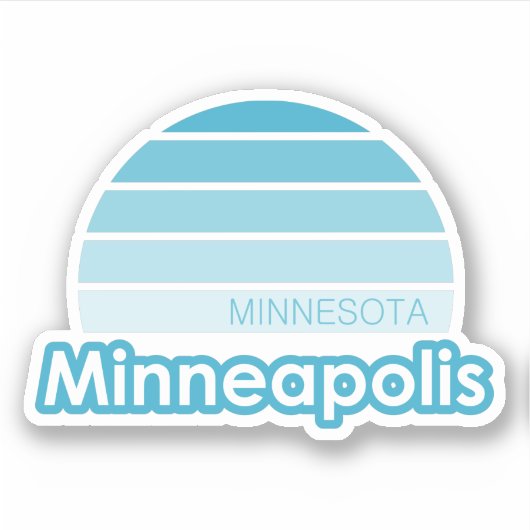 Minneapolis Minnesota Sticker (Voorkant)