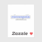 Minneapolis Minnesota  Sticker (Vel)