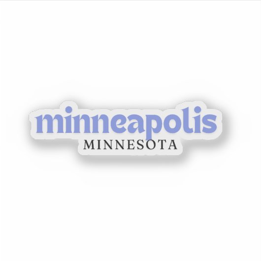 Minneapolis Minnesota Sticker (Voorkant)