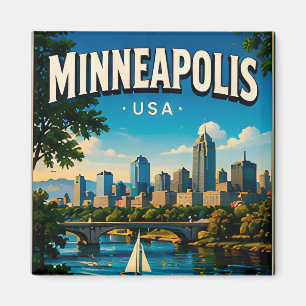 Minneapolis Minnesota Stone Arch Bridge Magneet