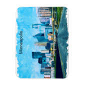 Minneapolis Minnesota Travel Skyline Magneet (Verticaal)