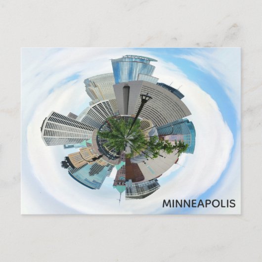 Minneapolis Minnesota Unique City Skyline Travel Briefkaart (Voorkant)