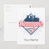 Minneapolis Minnesota USA Skyline Verenigde Staten Briefkaart (Voorkant / Achterkant)