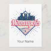 Minneapolis Minnesota USA Skyline Verenigde Staten Briefkaart (Voorkant)
