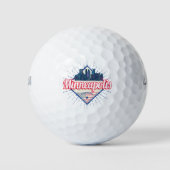 Minneapolis Minnesota USA Skyline Verenigde Staten Golfballen (Voorkant)
