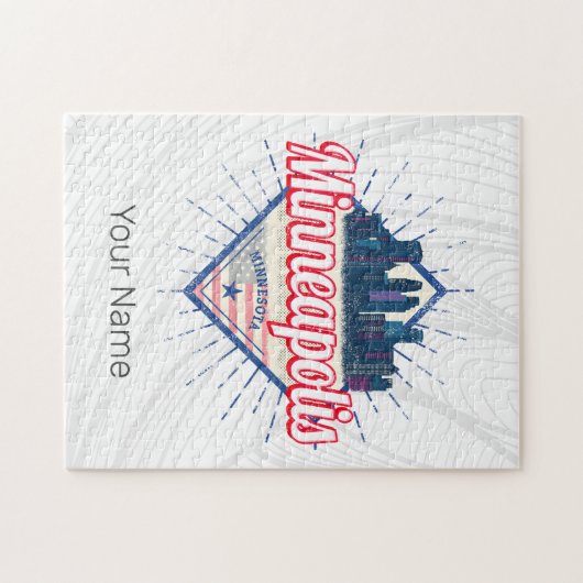 Minneapolis Minnesota USA Skyline Verenigde Staten Legpuzzel (Horizontaal)