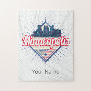 Minneapolis Minnesota USA Skyline Verenigde Staten Legpuzzel