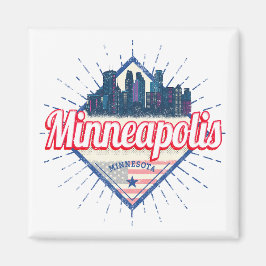 Minneapolis Minnesota USA Skyline Verenigde Staten Magneet