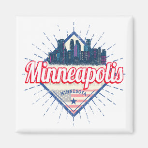 Minneapolis Minnesota USA Skyline Verenigde Staten Magneet