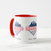 Minneapolis Minnesota USA Skyline Verenigde Staten Mok (Voorkant links)