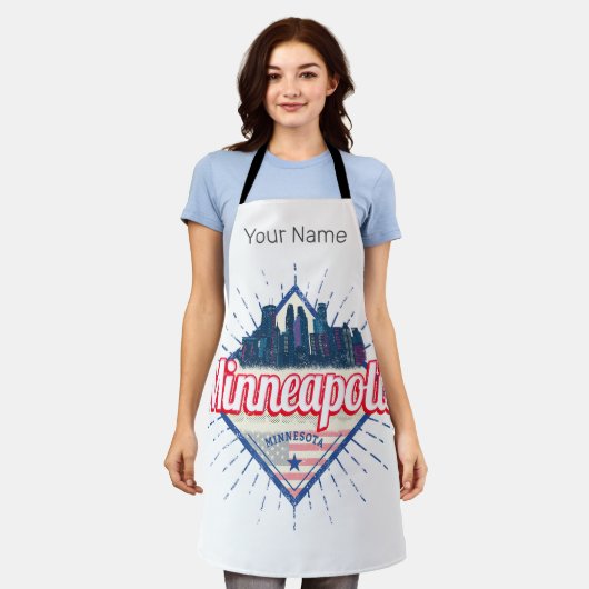 Minneapolis Minnesota USA Skyline Verenigde Staten Schort (Gedragen)