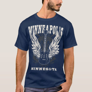 Minneapolis Minnesota Verdrietige Gitaar Angel Win T-shirt