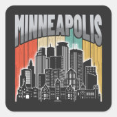 Minneapolis Minnesota Vierkante Sticker (Voorkant)