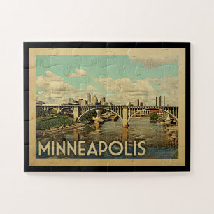 Minneapolis Minnesota Vintage Travel Legpuzzel