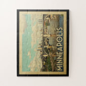 Minneapolis Minnesota Vintage Travel Legpuzzel (Verticaal)