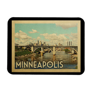 Minneapolis Minnesota Vintage Travel Magneet