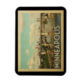 Minneapolis Minnesota Vintage Travel Magneet (Verticaal)