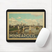 Minneapolis Minnesota Vintage Travel Muismat (Met muis)