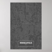 Minneapolis, Minnesota (zwart wit) Poster (Voorkant)