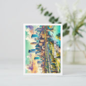 Minneapolis Minnesta USA Beroemde Plaats waterverf Briefkaart (Staand voorkant)