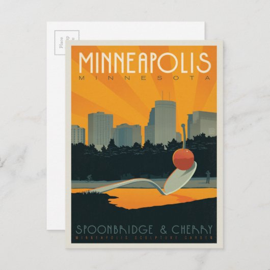 Minneapolis, MN Briefkaart (Voorkant / Achterkant)