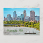 Minneapolis, MN Skyline briefkaart (Voorkant)