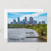 Minneapolis, MN Skyline briefkaart (Voorkant / Achterkant)