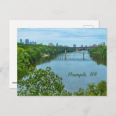 Minneapolis, MN Skyline briefkaart (Voorkant / Achterkant)