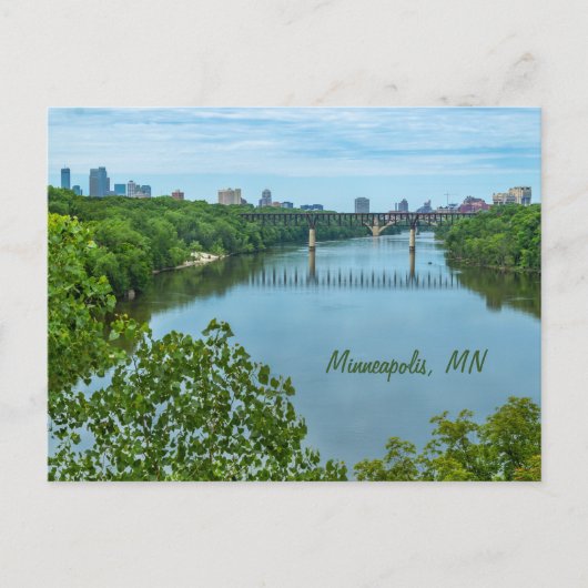 Minneapolis, MN Skyline briefkaart (Voorkant)
