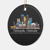 Minneapolis, MN Skyline Ceramic Ornament (Links)