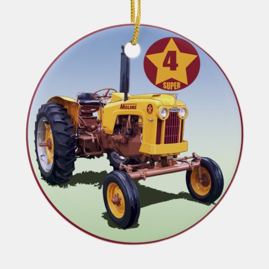 Minneapolis-Moline 4 sterren Super Keramisch Ornament (Voorkant)