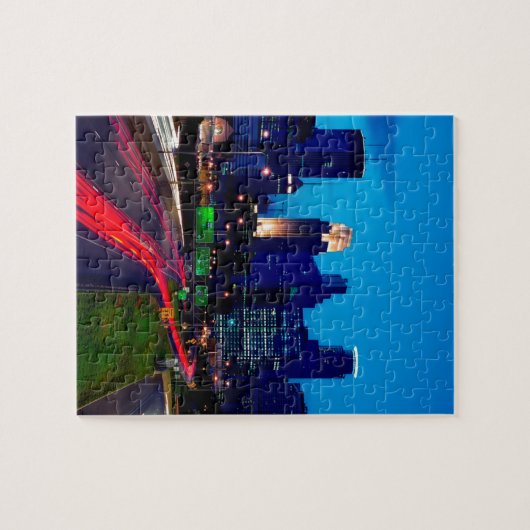 Minneapolis Night Skyline Legpuzzel (Horizontaal)