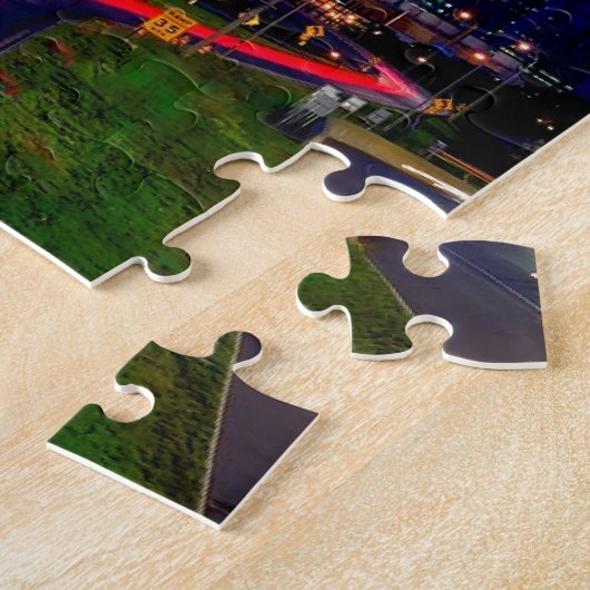 Minneapolis Night Skyline Legpuzzel (Zijkant)