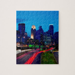 Minneapolis Night Skyline Legpuzzel