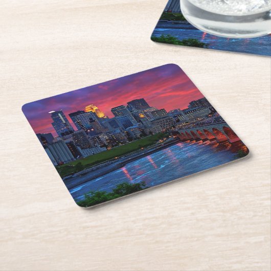 Minneapolis OogSnoep Kartonnen Onderzetters (Schuin)