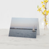 "Minneapolis Sailboot" Verjaardagskaart Kaart (Gele Bloem)