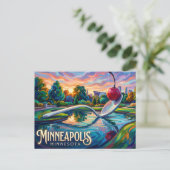 Minneapolis Sculpture Garden Minnesota Briefkaart (Staand voorkant)