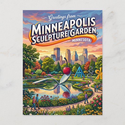 Minneapolis Sculpture Garden VS Briefkaart (Voorkant)
